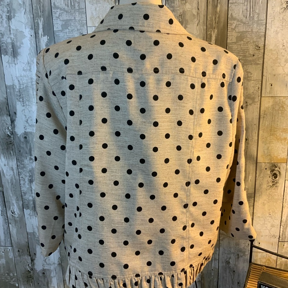 Christopher & Banks Beige Polka Dot Blazer. Size XL - Picture 4 of 5